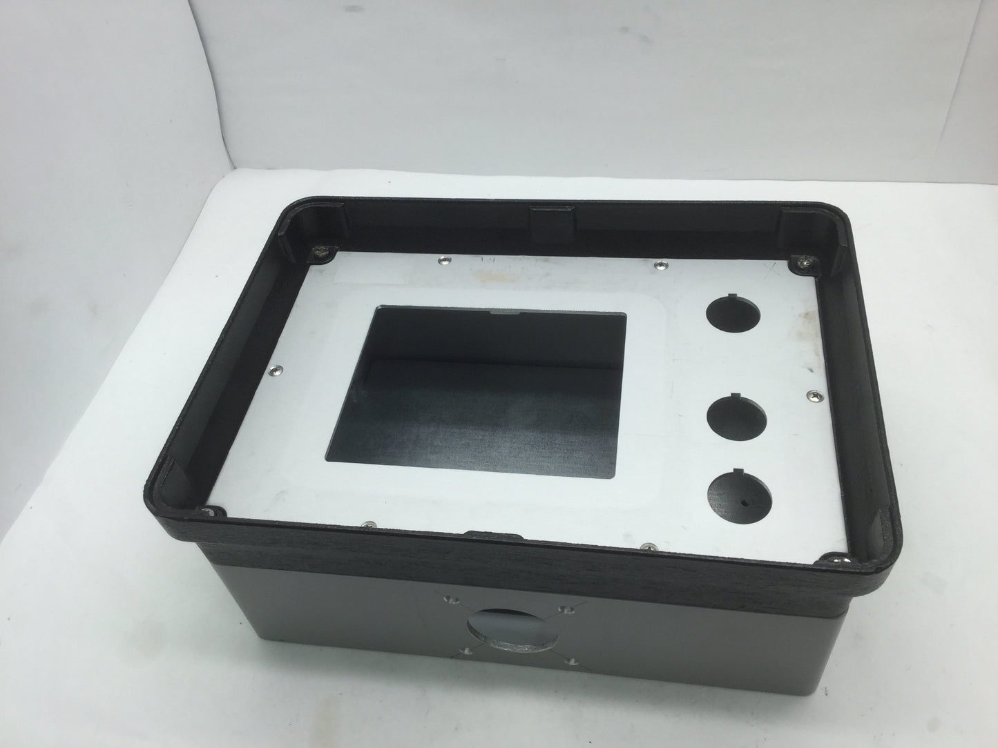Used Hoffman Cast Aluminum HMI Enclosure Hinged In 12"x7"x4" Out 14"x6"x10"