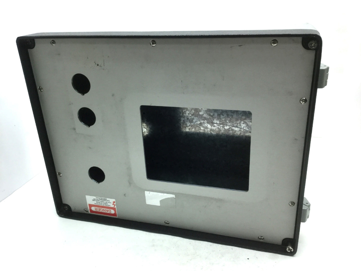 Used Hoffman Cast Aluminum HMI Enclosure Hinged In~ 15"x10"x4" Out ~16"x6"x10"