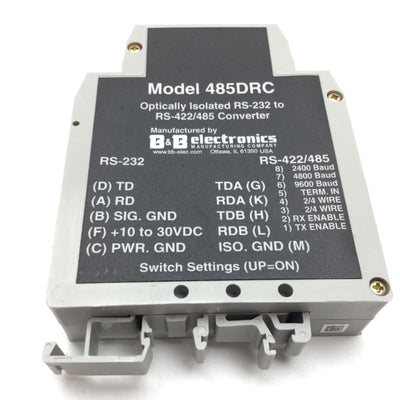 Used B&B Electronics 485DRC Optically Isolated Serial Converter, RS-232 - RS-422/485