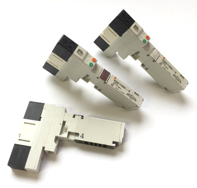 New – Open box Lot of 3 SMC VQC1400-5 Pneumatic 5-Port Solenoid Valve, 3-Position, 24VDC Coil