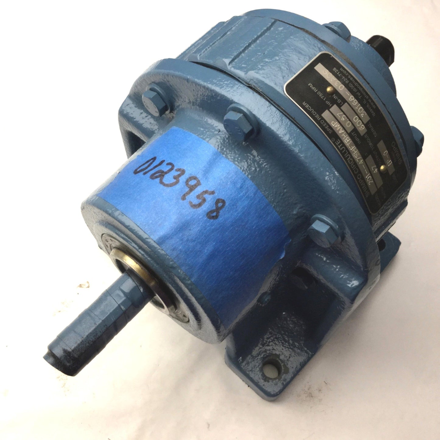 New Shimpo Circulute 201-47SHFTBHAMP Speed Reducer, 0.57HP @1750RPM, 47:1, 600LB-IN
