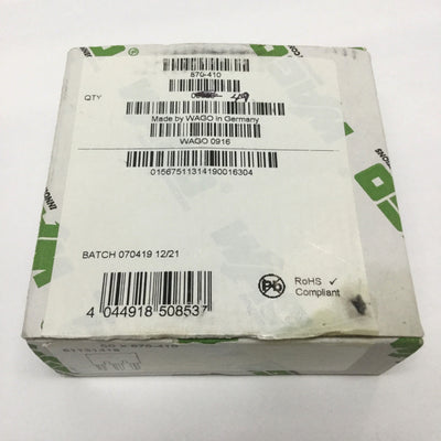 New Lot of 49 Wago 870-410 Insulated Push-In Terminal Block Jumper Bars 10-Way, 18A