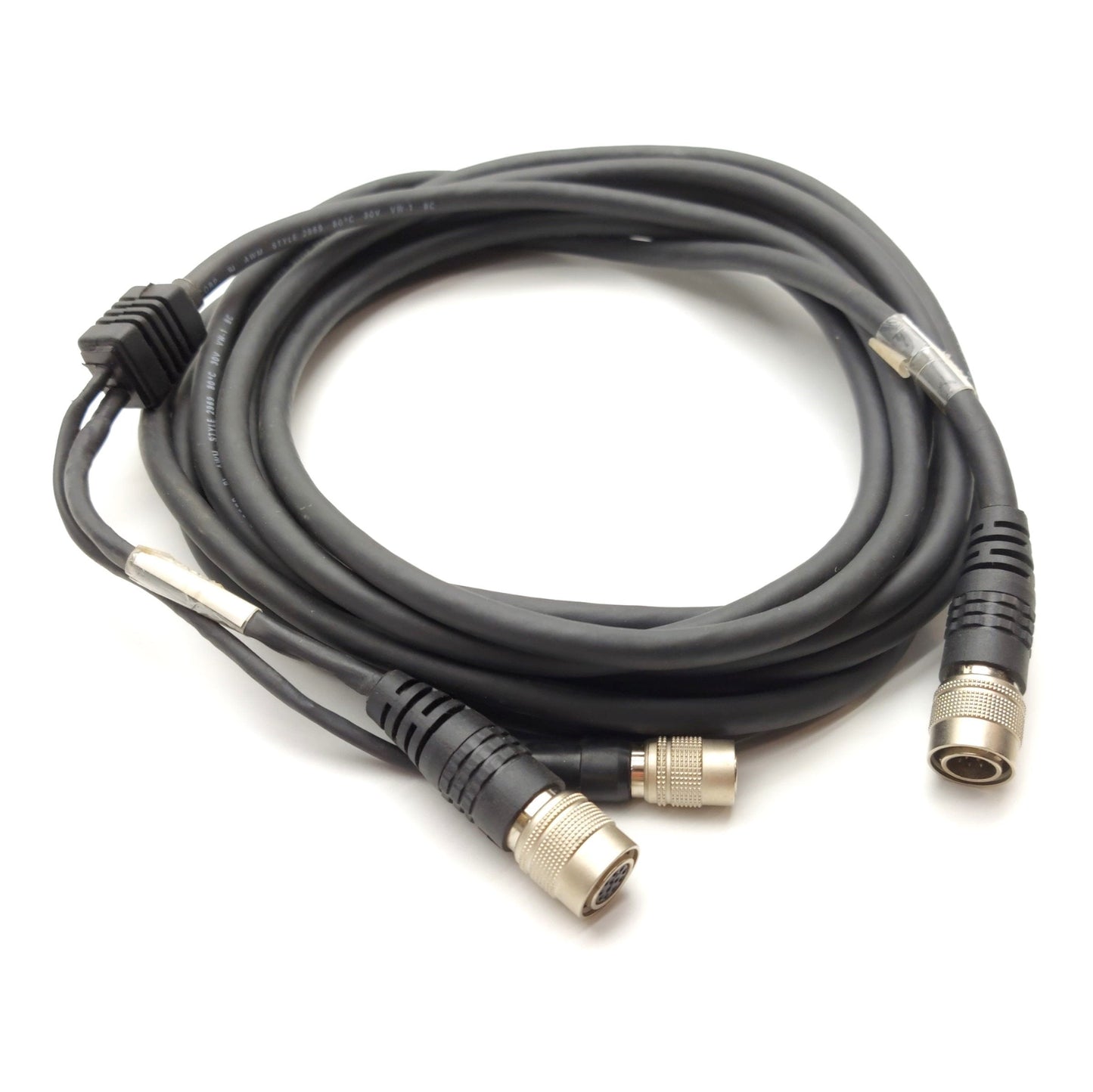 Used JAI 300-0282-15 Camera Cable, 12-Pin to 12-Pin & 6-Pin Hirose, 15', for CV-M1
