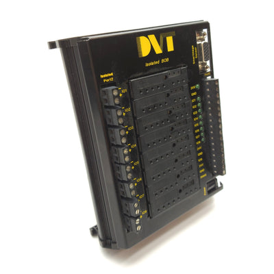 Used DVT CON-IBOB Isolation Breakout Board, 15-Pin D-Sub, 8x Relays, 24VDC, DIN Rail