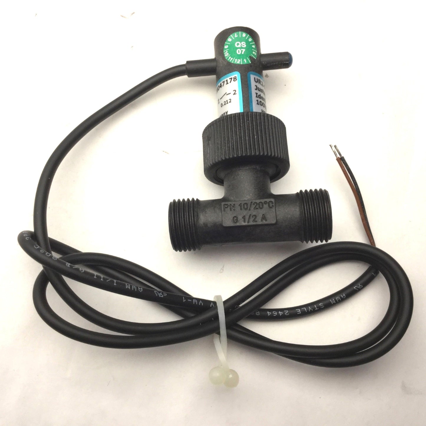 Used Honsberg UR2-015AP-21 Fluvatest Paddle Flow Switch, 1NO, 350LPH, 100VAC/0.5A