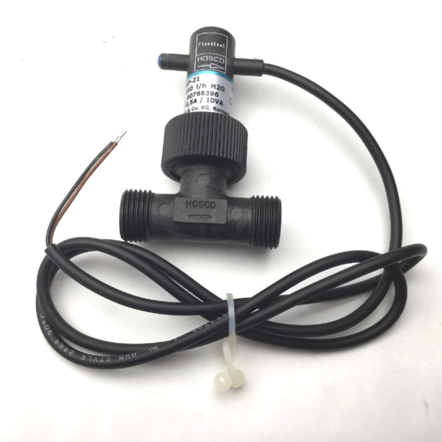 Used Honsberg UR2-015AP-21 Fluvatest Paddle Flow Switch, 1NO, 350LPH, 100VAC/0.5A