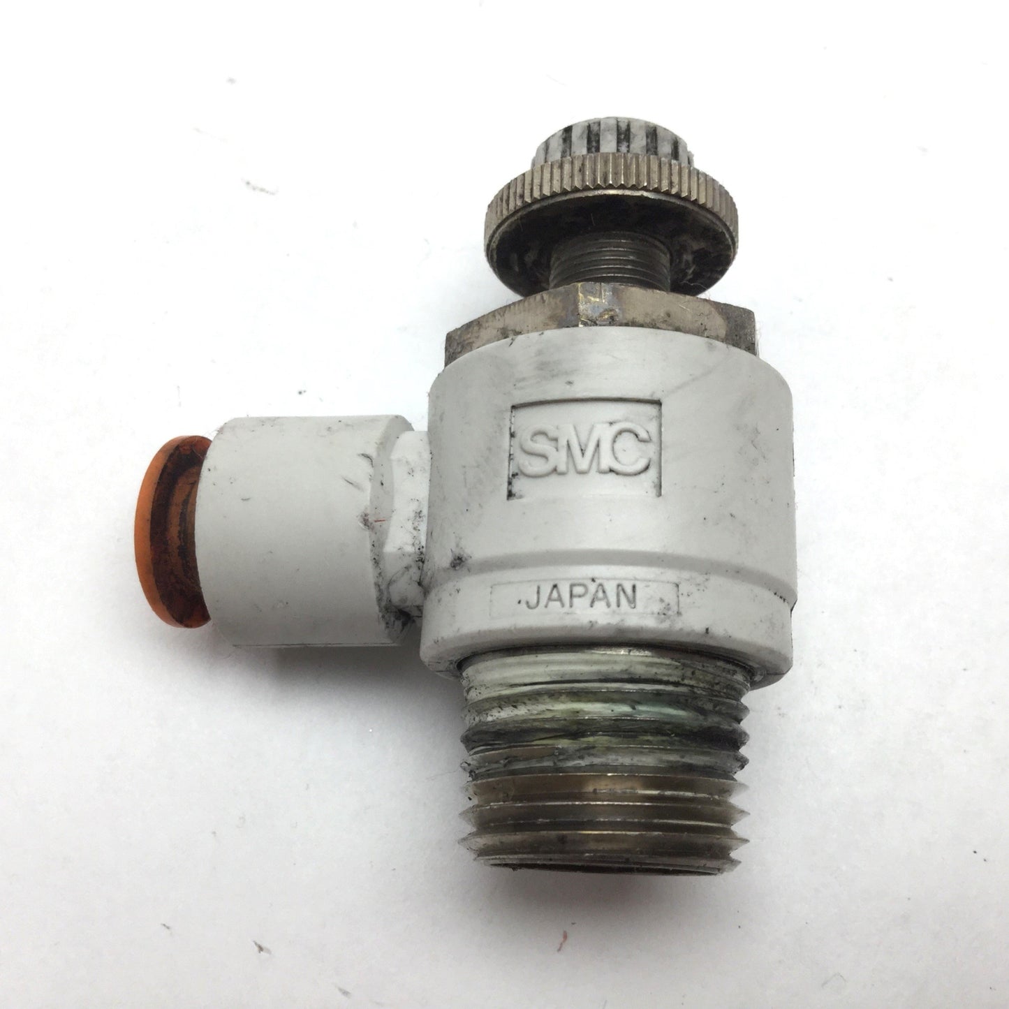 Used Lot of 3 SMC AS4201F Flow Control Valve, 3/8" One-Touch to 1/2" NPT Male