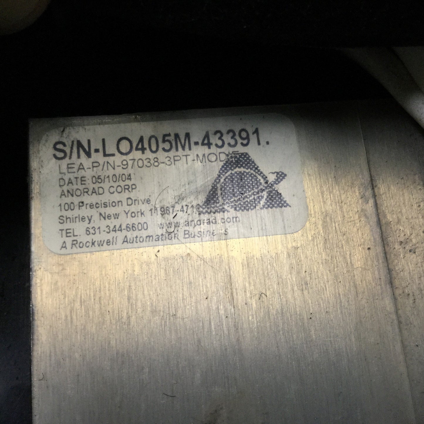 Used Anorad 97038-3PT-MODE Linear Motor Travel: 450mm, 235mm x 235mm Stage, W/ Cables