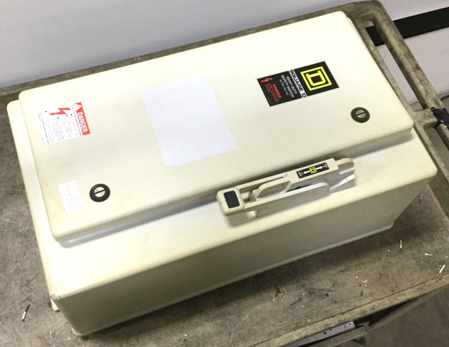 Used Square D H-363DF Disconnect Switch, Amps: 100, 600VAC, 250VDC, Type 4X Enclosure