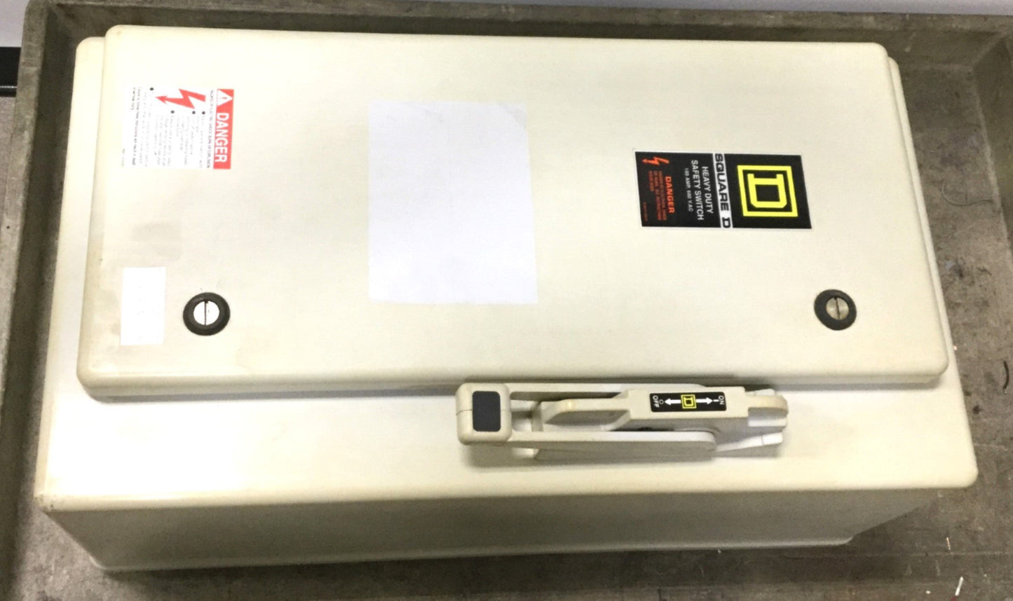Used Square D H-363DF Disconnect Switch, Amps: 100, 600VAC, 250VDC, Type 4X Enclosure
