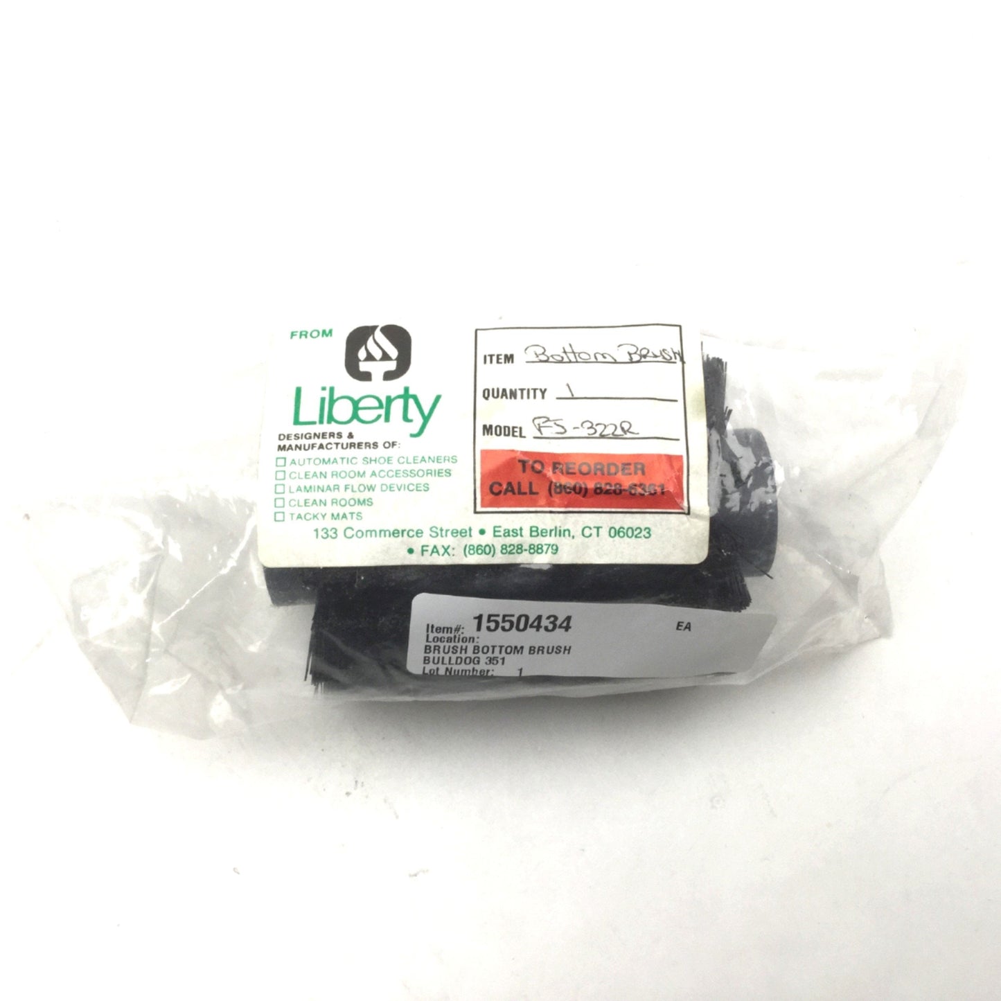 New Liberty 20-2103 & 20-2419 Brush Kit Bottom & Sides for Bulldog 351 Shoe Cleaner