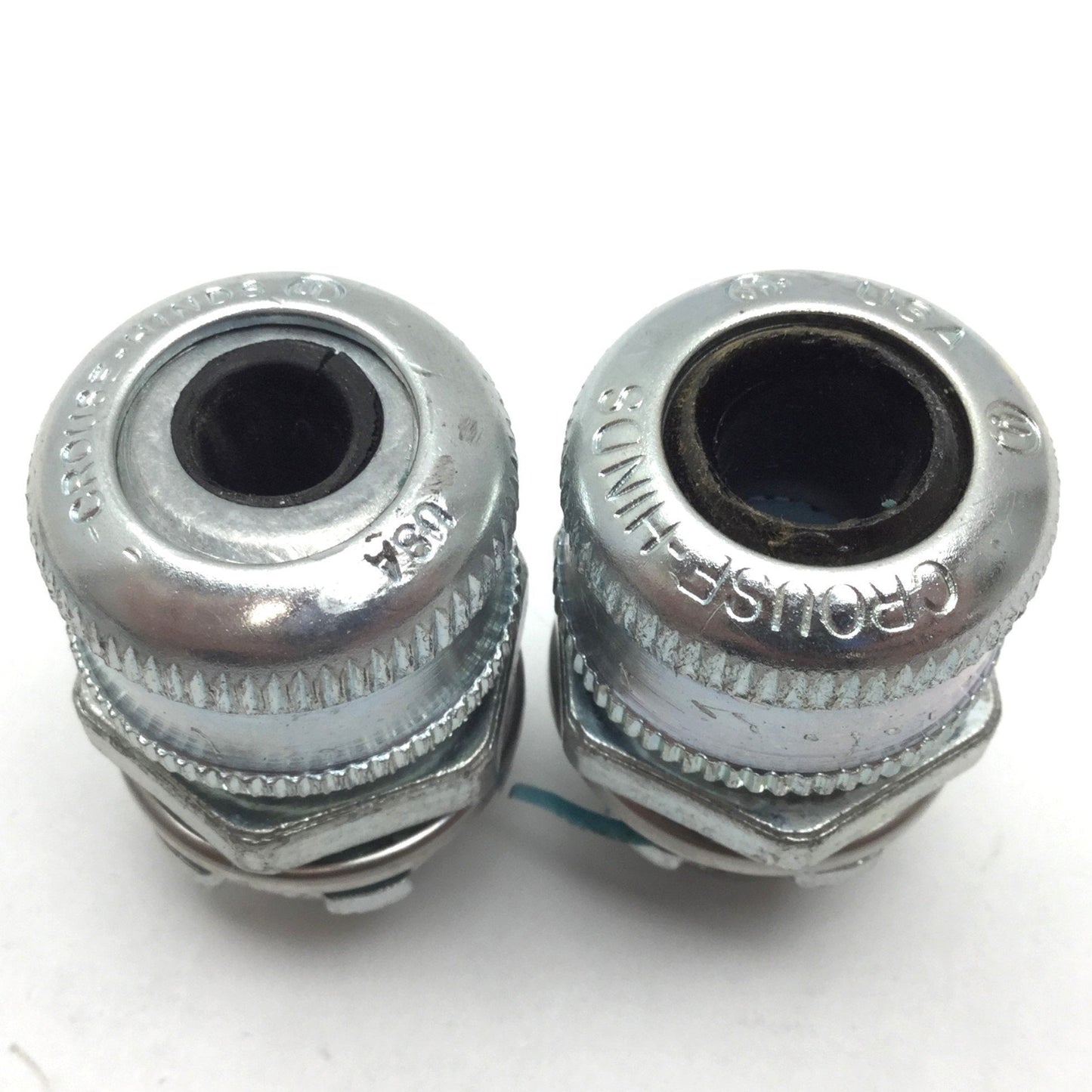 Used Lot of 6 Crouse-Hinds Cord Grip Cable Gland, 1/2" NPT Male, *Gland ID May Vary*
