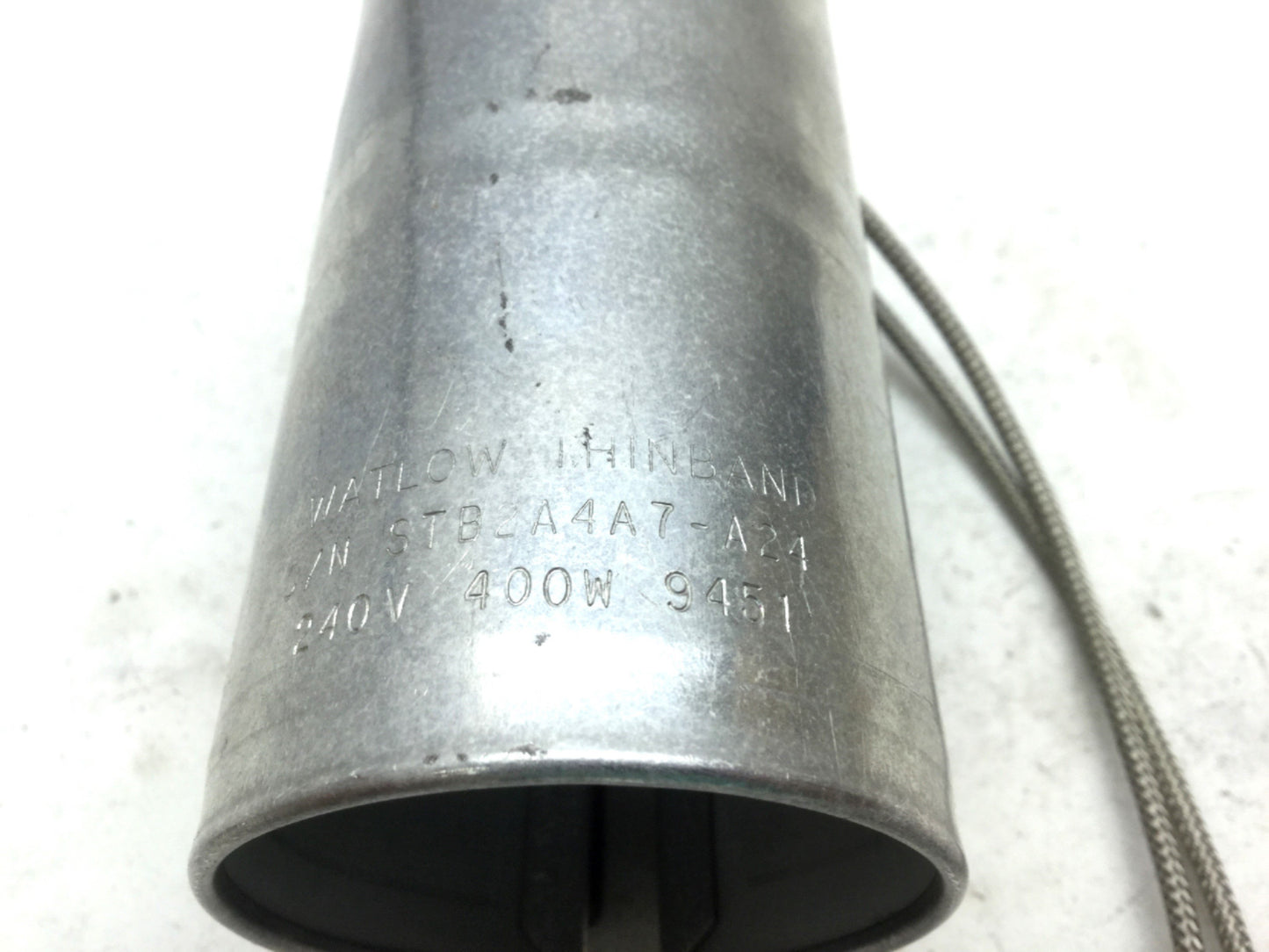 Used Watlow STB2A4A7-A24 Nozzle Heater Band, 240V 400W ID: 2" OD: 2.2" W: 4"