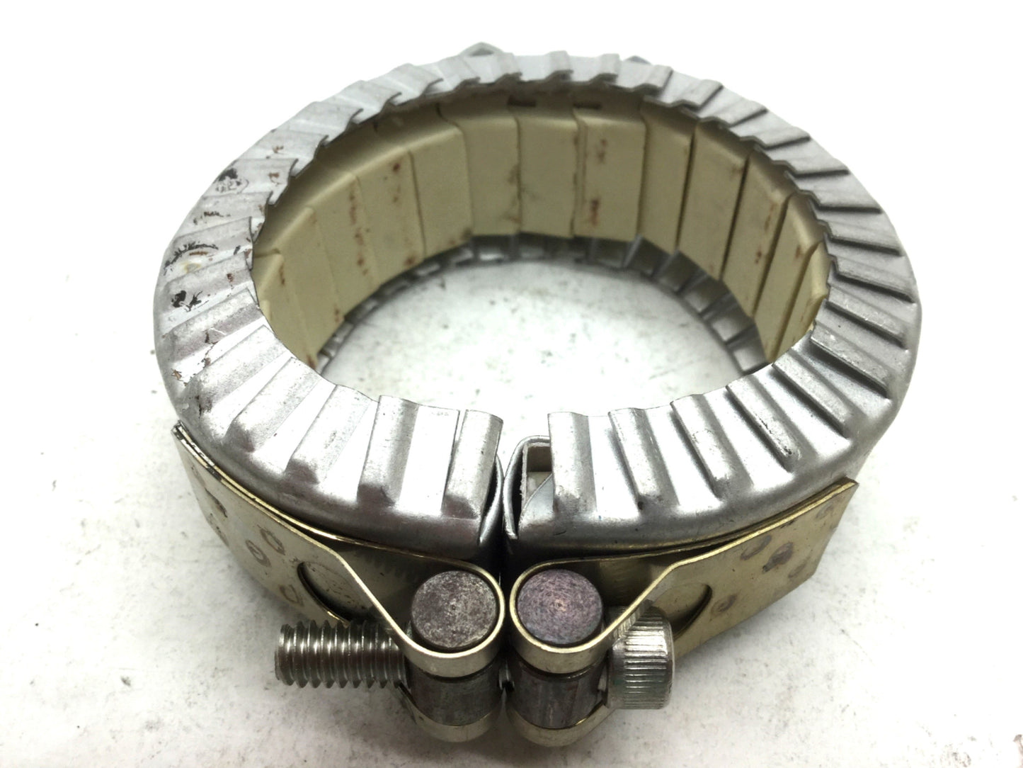 Used IHCo B-02179 Ceramic Nozzle Heater Band 240V 400W ID: 2.5" W: 1.25"
