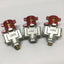 Used Lot of 3 Clippard MMSV-3QQ Pressure Relief Valve with Lockout, 3-Port, 1/4 NPT