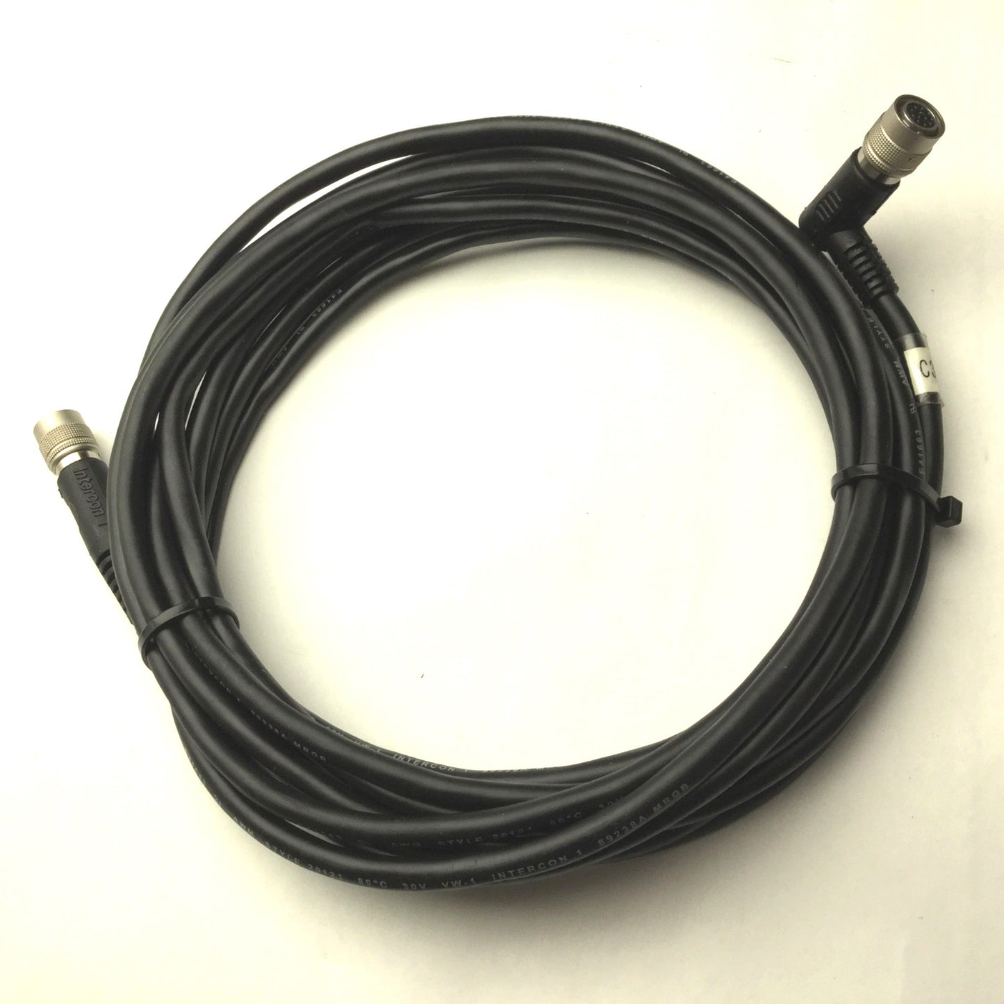 Used Intercon 1 VCSR-5.0-P CCXC Right Angle Cable, 5.0 Meters Long