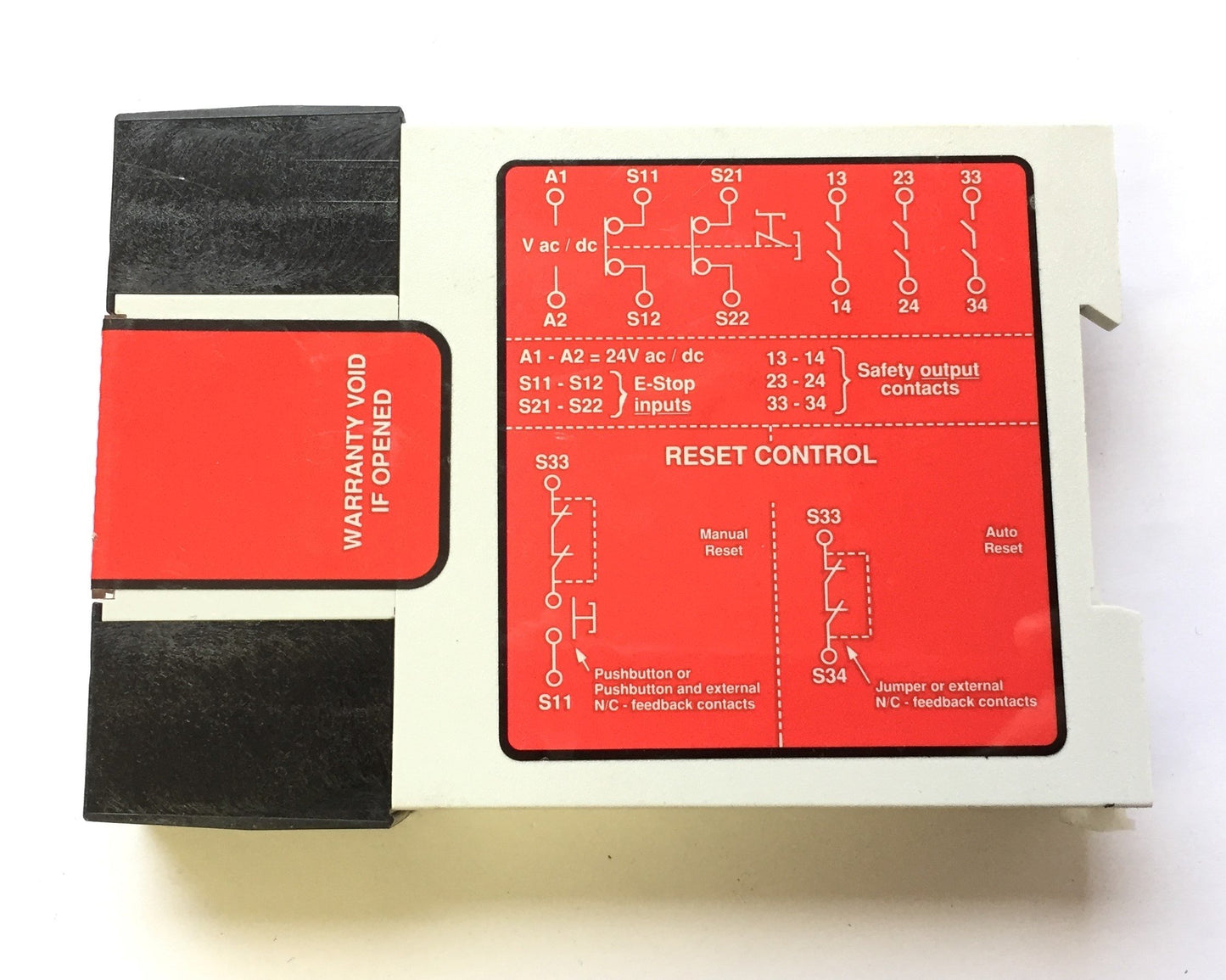 Used Banner ES-FA-9AA Emergency E-Stop Safety Relay Module 24VAC/DC, 3 N/O Contacts