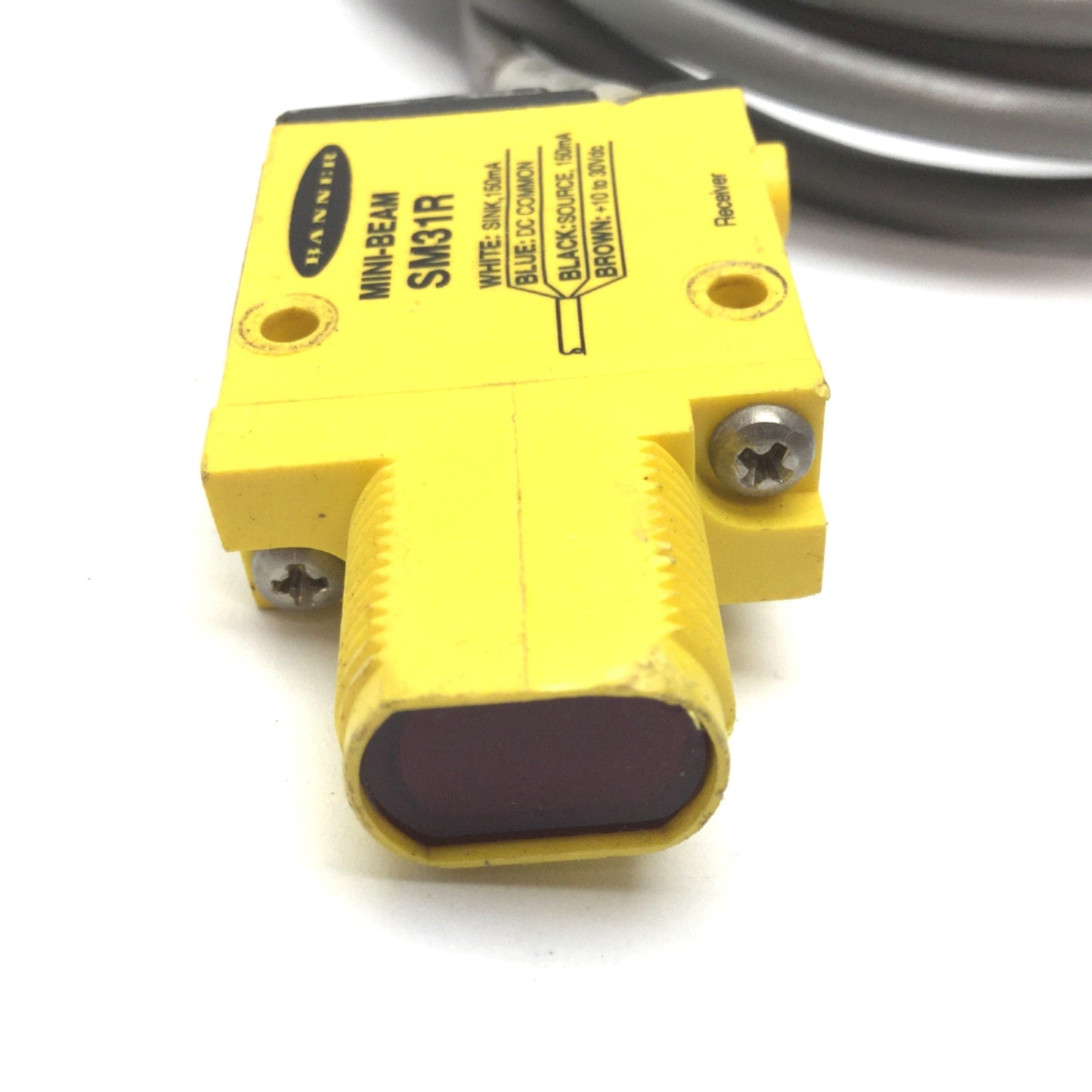 Used Banner SM31R Mini-Beam Photoelectric Receiver, Voltage: 10-30VDC, Range: 3m