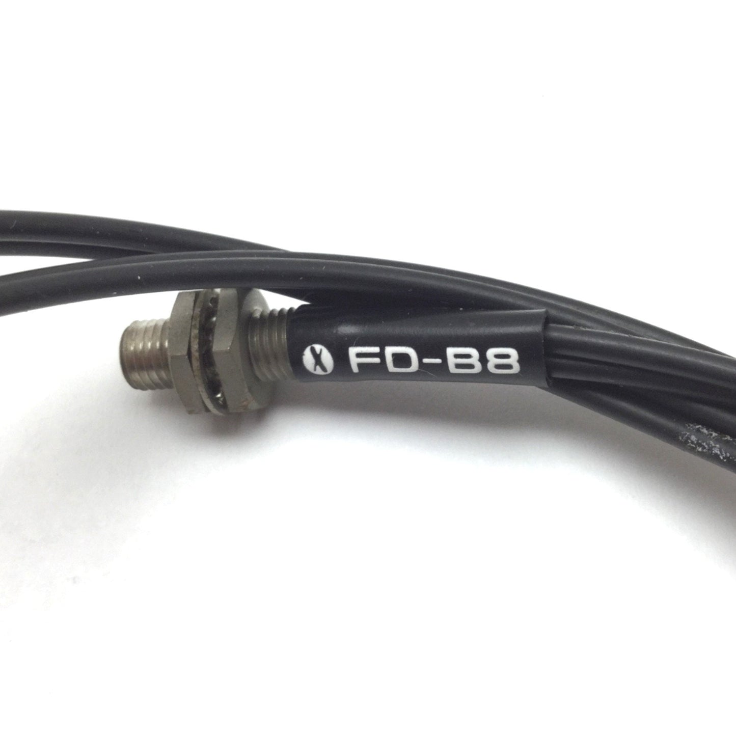 Used Lot of 2 Sunx FD-B8 Diffuse Fiber Optic Cable, M6 Barrel, 2x Bundles