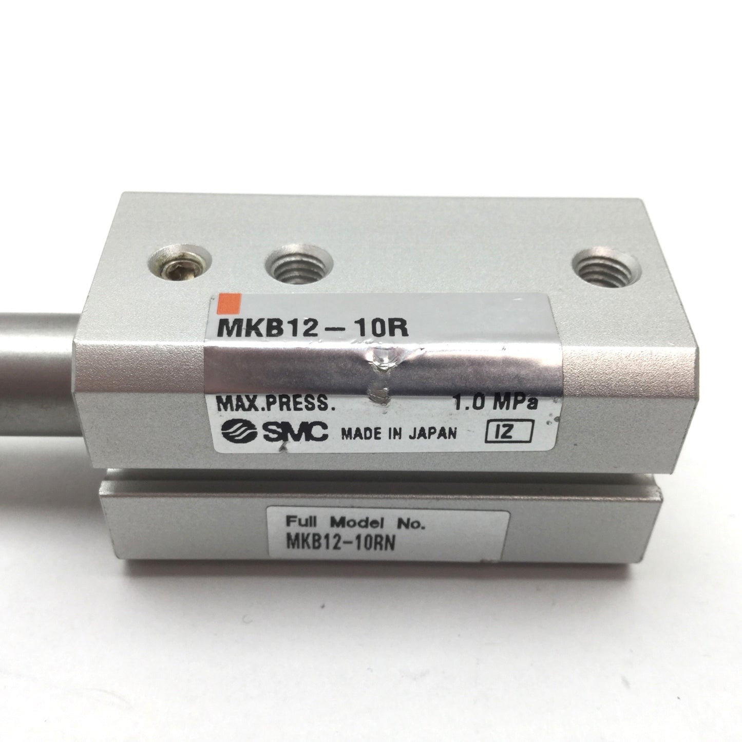 Used SMC MKB12-10RN Rotary Clamp Cylinder, Bore: 12mm, Clamp Stroke: 10mm, Clockwise