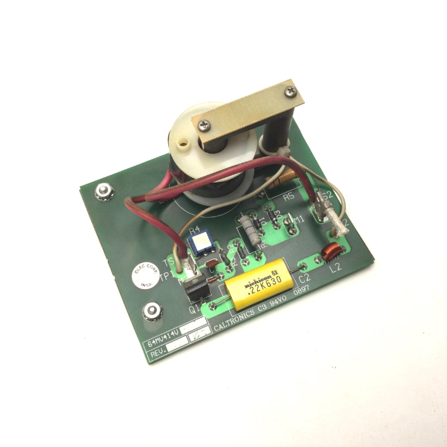 Used OLEC Caltronics 64MV414V00 CE 94V0 0897 J-Trigger PCB Assembly