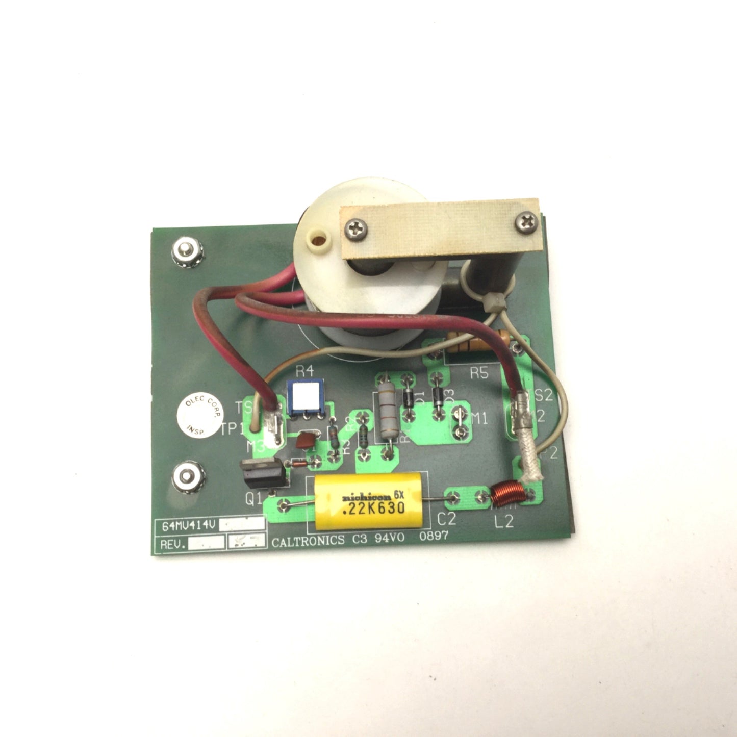 Used OLEC Caltronics 64MV414V00 CE 94V0 0897 J-Trigger PCB Assembly