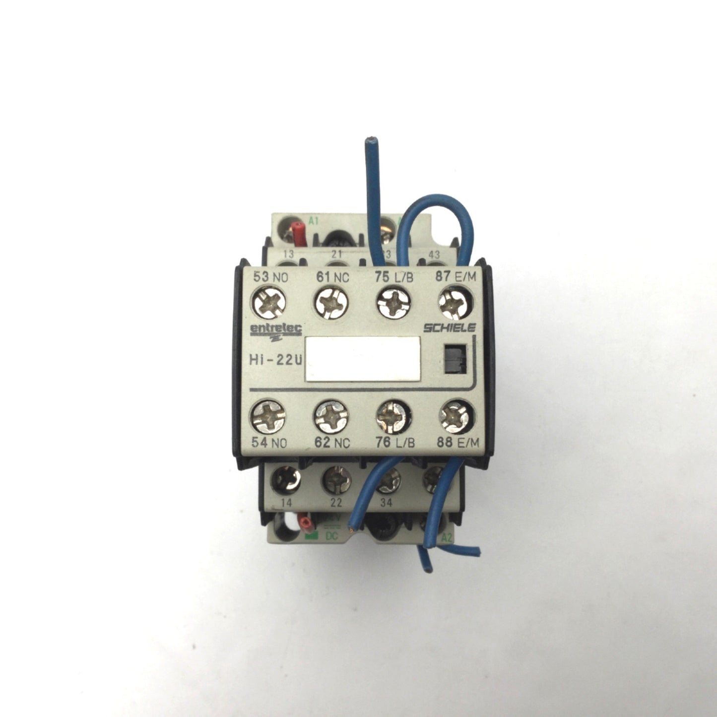 Used Schiele HL 4KDC/31 4-Pole Contactor W/Hi-22u 4-Pole Auxiliary Contact 24VDC Coil