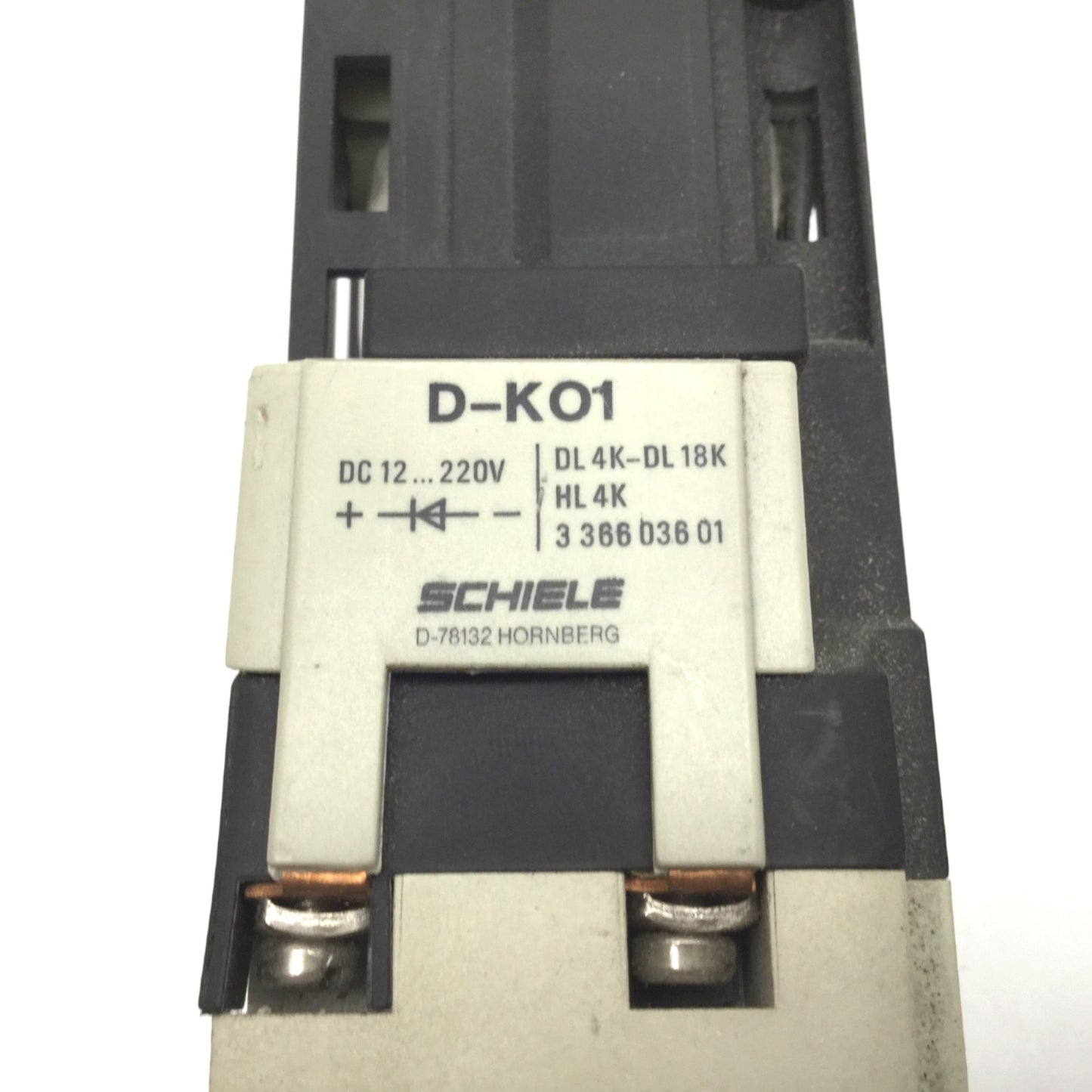 Used Schiele HL 4KDC/31 4-Pole Contactor W/Hi-22u 4-Pole Auxiliary Contact 24VDC Coil