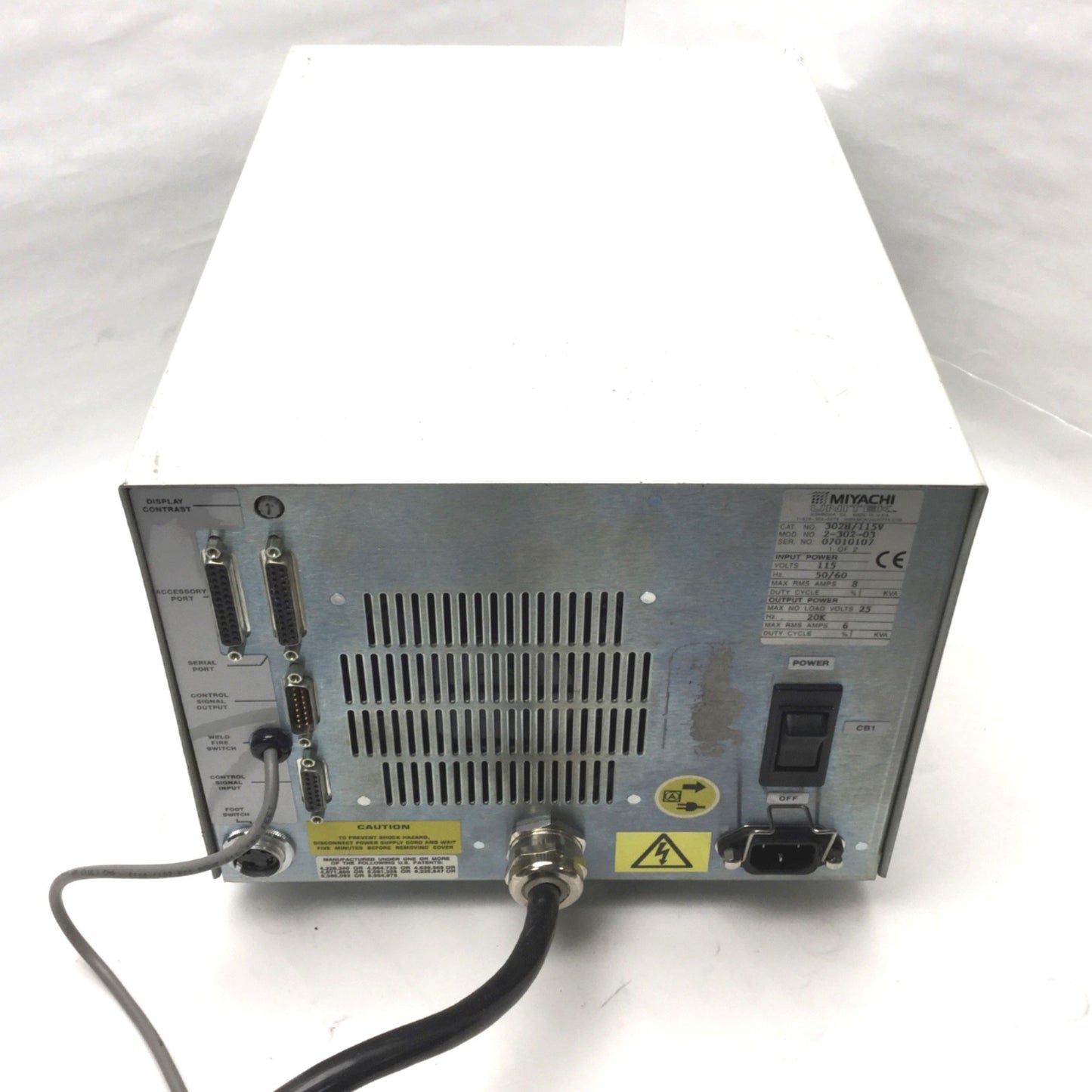Used UNITEK MIYACHI Model 350 Electronic Weld Head Controller, 115VAC 50/60Hz, 8A