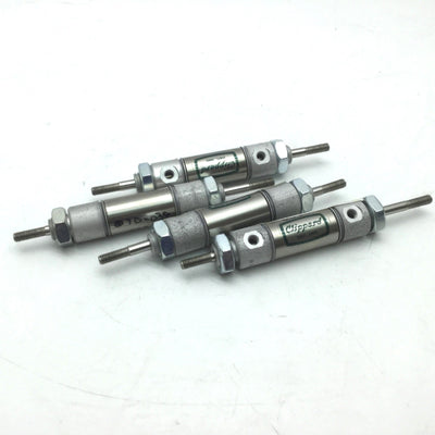 Used 4X Clippard SDD-10-1/2-V Double Acting Double End Cylinder Bore 5/8" Stroke 1/2"