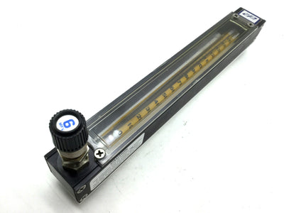 Used Cole-Parmer 03227-30 Masterflex Variable Area Flowmeter With Valve 150mm Scale