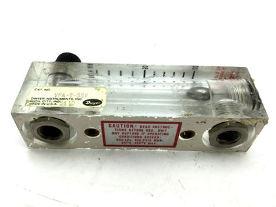 Used Dwyer VFA-8-SSV Flow Meter 2" Scale 10-100 SCFH Air SS Valve