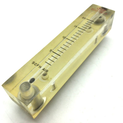 Used Dwyer VFB-51 Flow Meter 4" Scale 2-20 SCFH Air