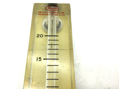 Used Dwyer VFB-51 Flow Meter 4" Scale 2-20 SCFH Air