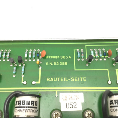 Used ARBURG 62389 ARB 365A Heating Control Card Assembly 4-Circuit 170 CMD 150-45