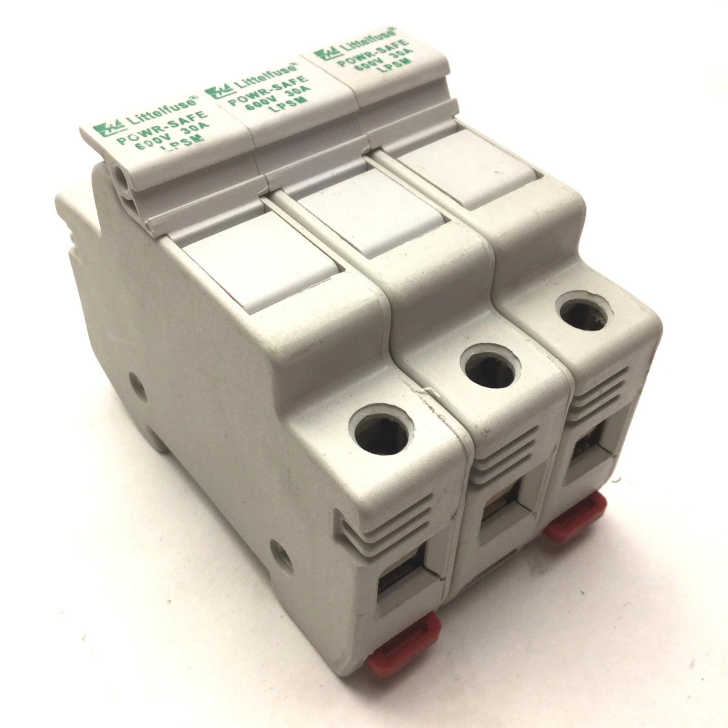 Used Littelfuse Powr-Safe LPSM Midget Fuse Holder, Rated: 600V, 30A, 3 Pole