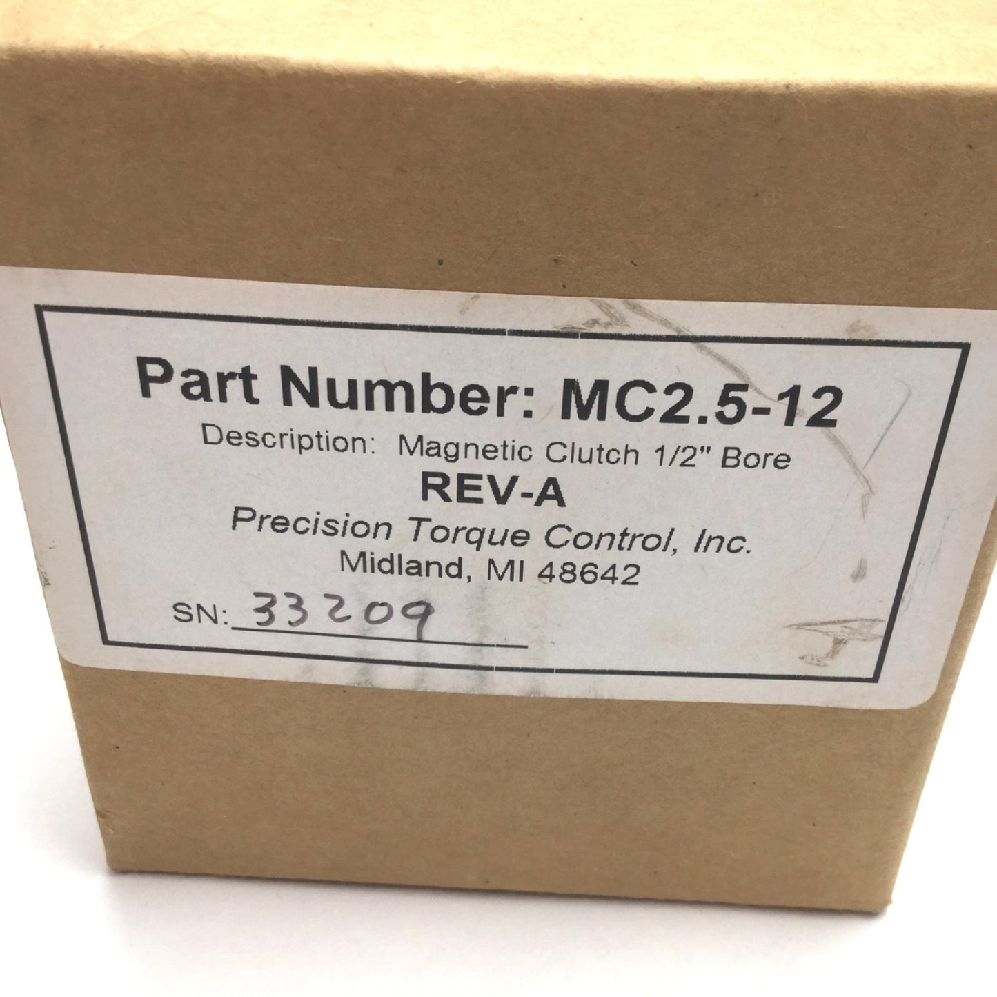 New Precision Torque Control MC2.5-12 Magnetic Clutch Torque 0.5-5.5inlbs Bore 1/2"