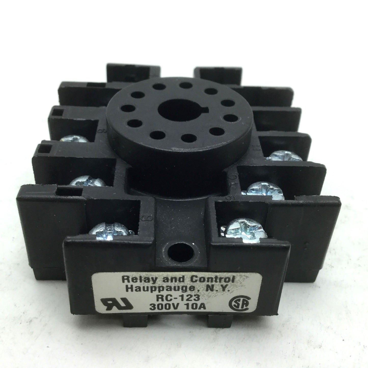 Used Lot of 5 Relay and Control RC-123 3-Pole Relay Sockets, 11-Pin, 10A 300VAC