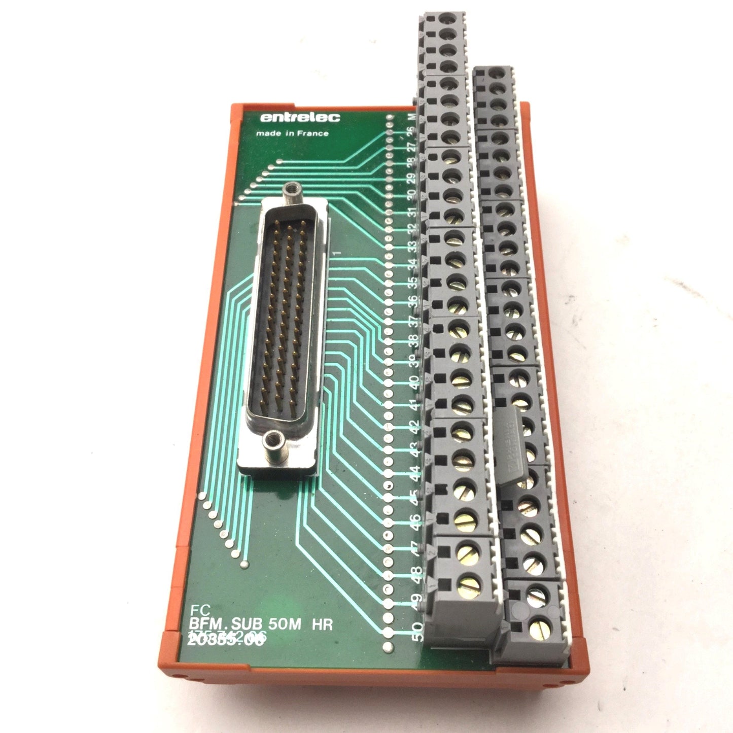 New Entrelec BFM. SUB 50M HR 20355.06 Terminal Module, 50 Terminals, 50-Pin D-Sub
