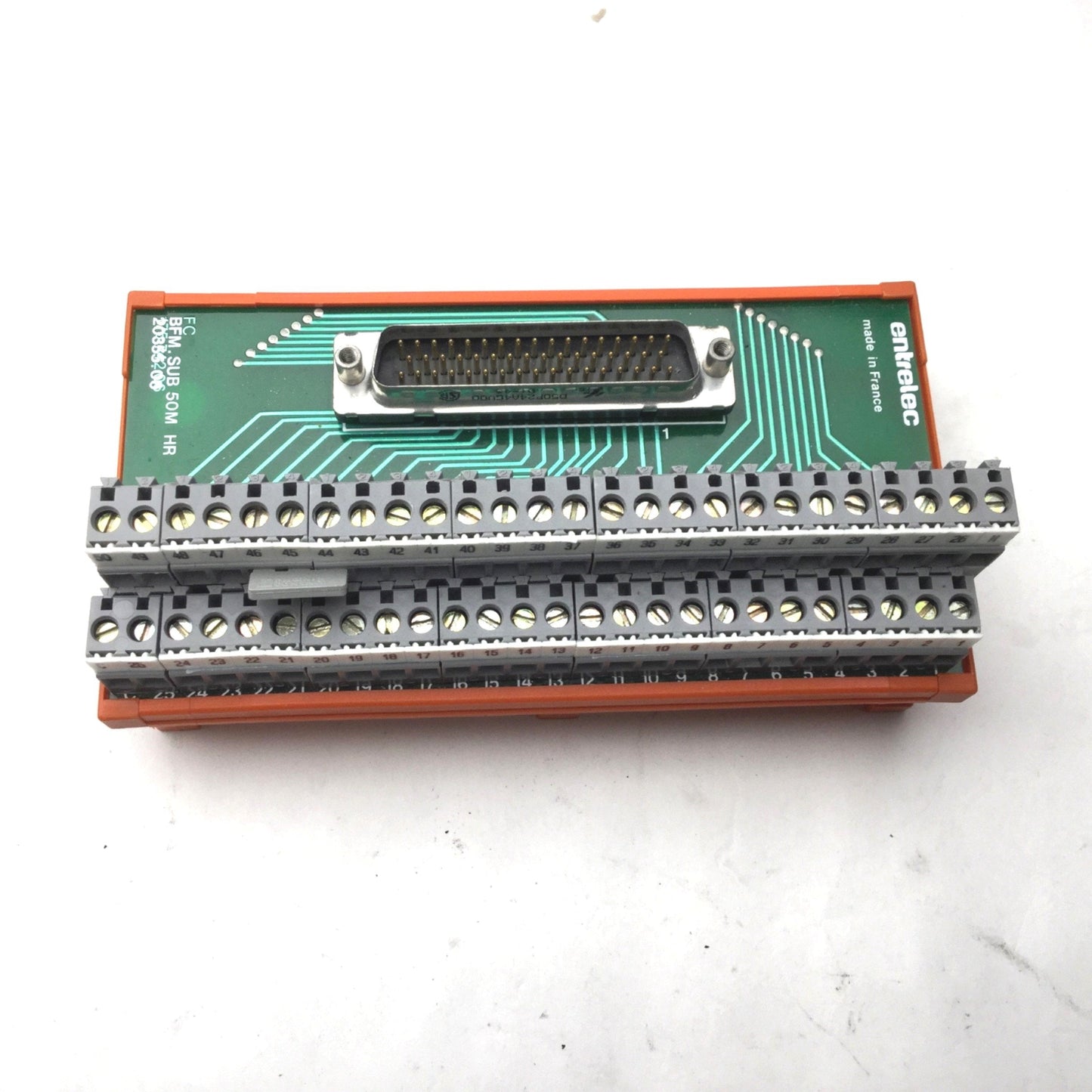 New Entrelec BFM. SUB 50M HR 20355.06 Terminal Module, 50 Terminals, 50-Pin D-Sub