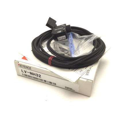 Used KEYENCE LV-NH32 Adjustable Beam Spot Reflective Sensor Head Sense Distance: 47"