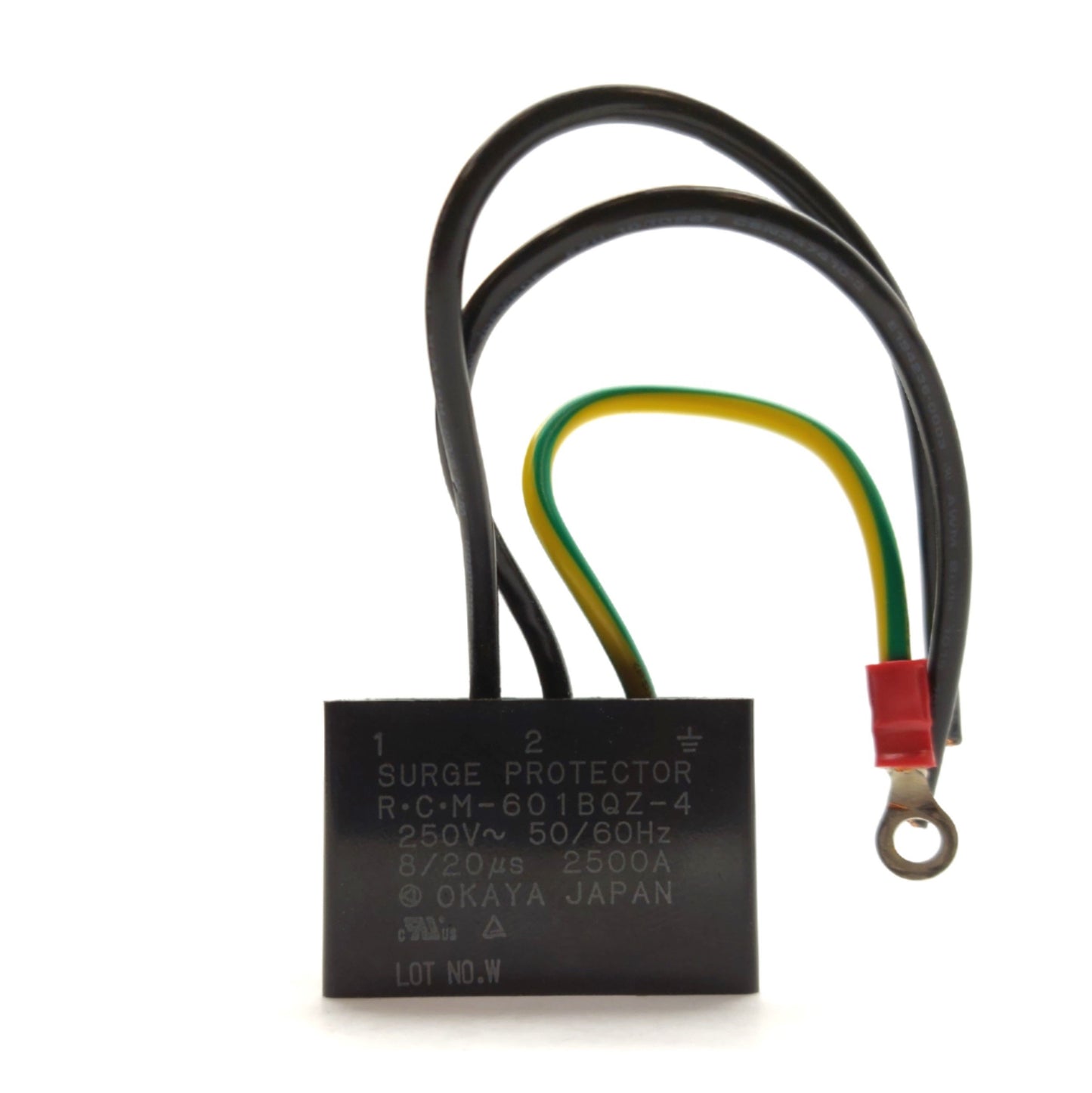 Used Okaya RCM-601BQZ-4 Surge Protector, 3-Wire, 1-Phase 250VAC 50/60Hz 2500A