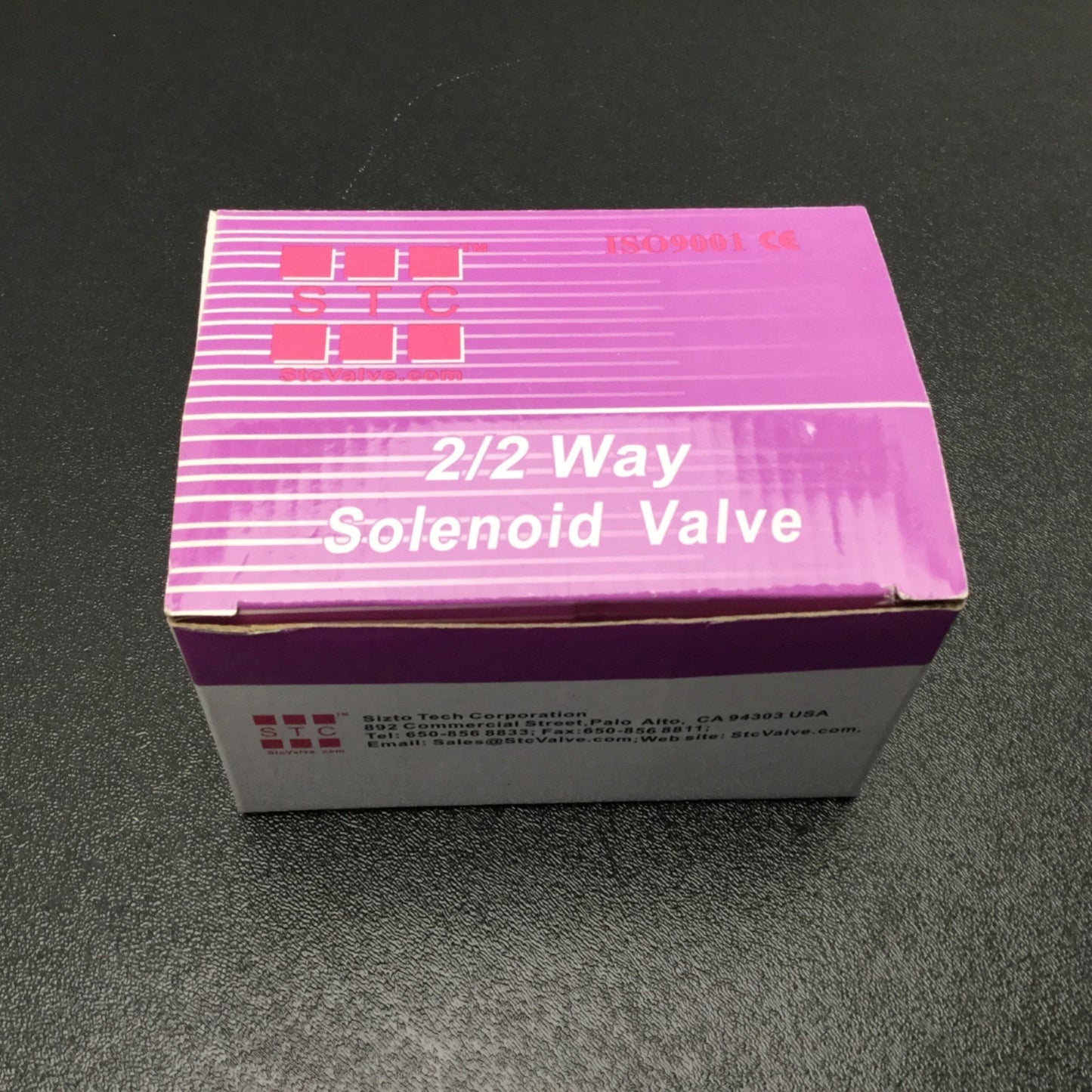New STC 2PO160-1/2-3-D 2-Way Plastic Solenoid Valve 1/2" NPT, 110VAC, 0-90PSI, Nylon