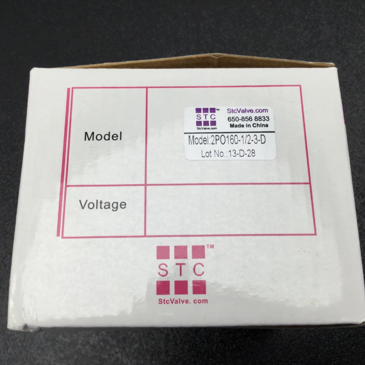 New STC 2PO160-1/2-3-D 2-Way Plastic Solenoid Valve 1/2" NPT, 110VAC, 0-90PSI, Nylon