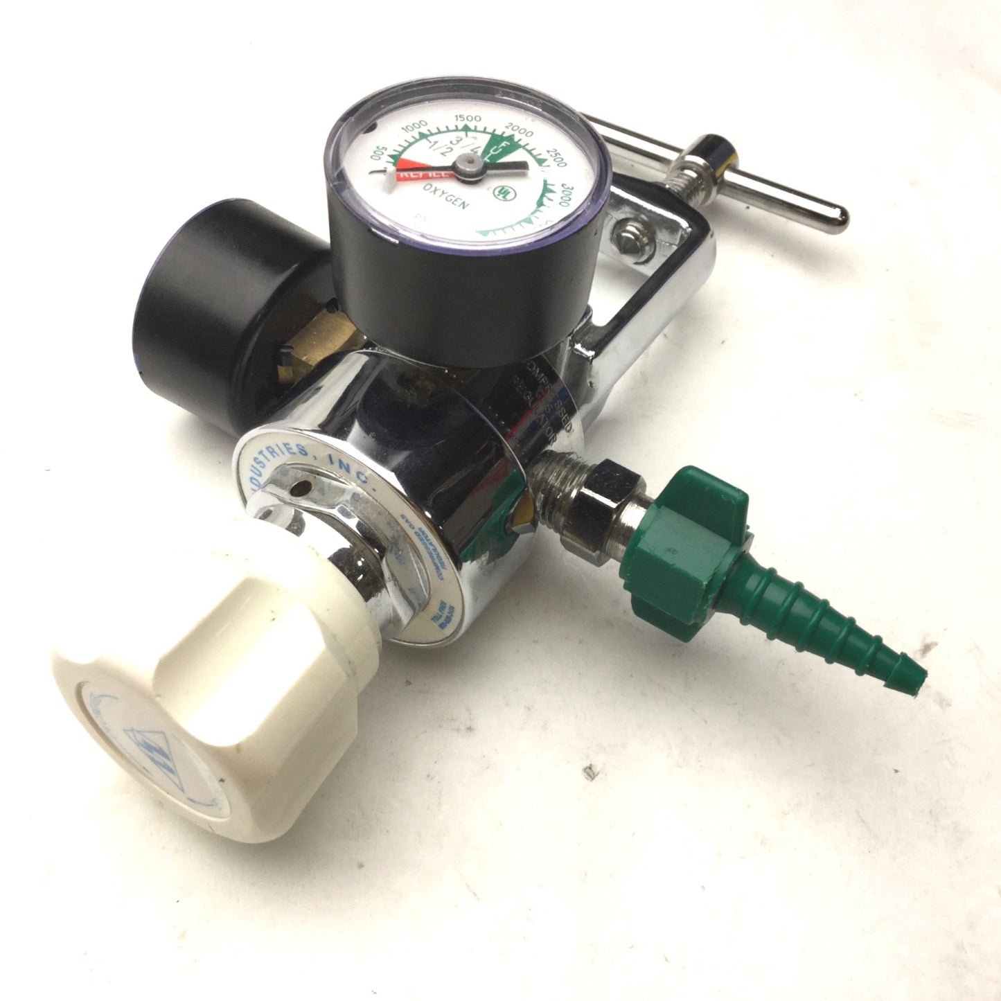 Used Littell Industries AAA9805-0008 Medical Compressed Gas Regulator, O2, CGA-870