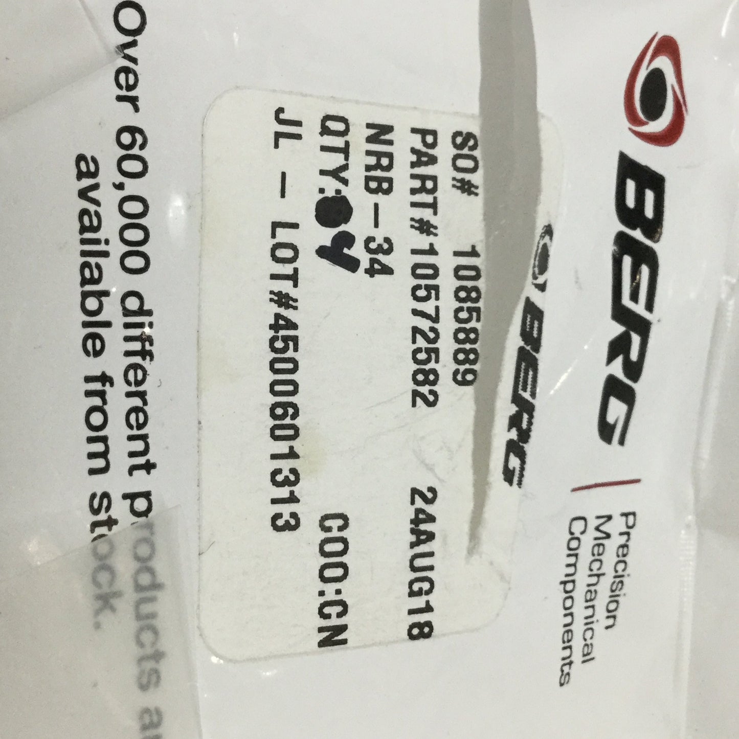 New Lot of 4 W.M. Berg NRB-34 Dyna-Speed Needle Roller Bearings 3/16" Bore 11/32" OD