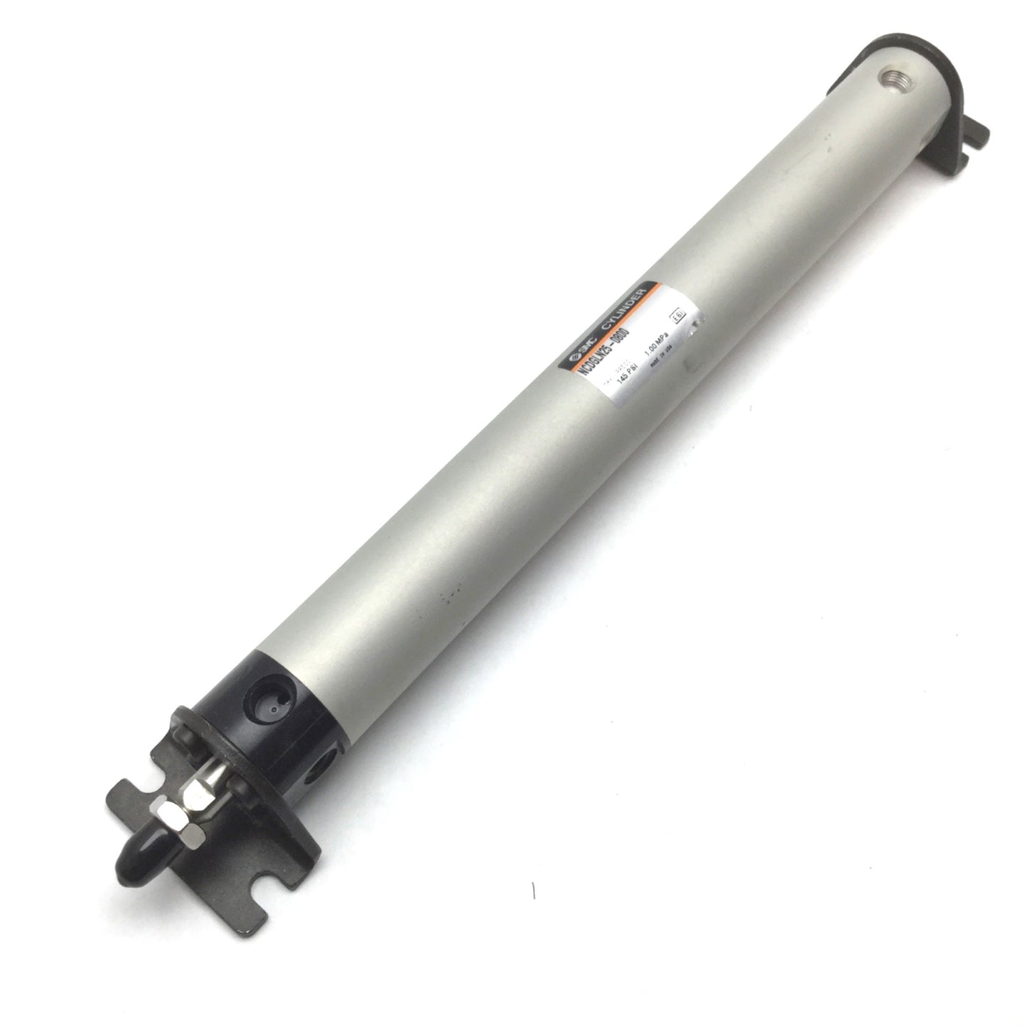 Used SMC NCDGLN25-0800 Pneumatic Cylinder, Bore: 1", Stroke: 8", Ports: Rc 1/4