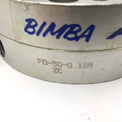 Used BIMBA FO-50-0.125 Flat-1 Compact Cylinder Bore Diameter: 2-1/2" Stroke: 1/4"