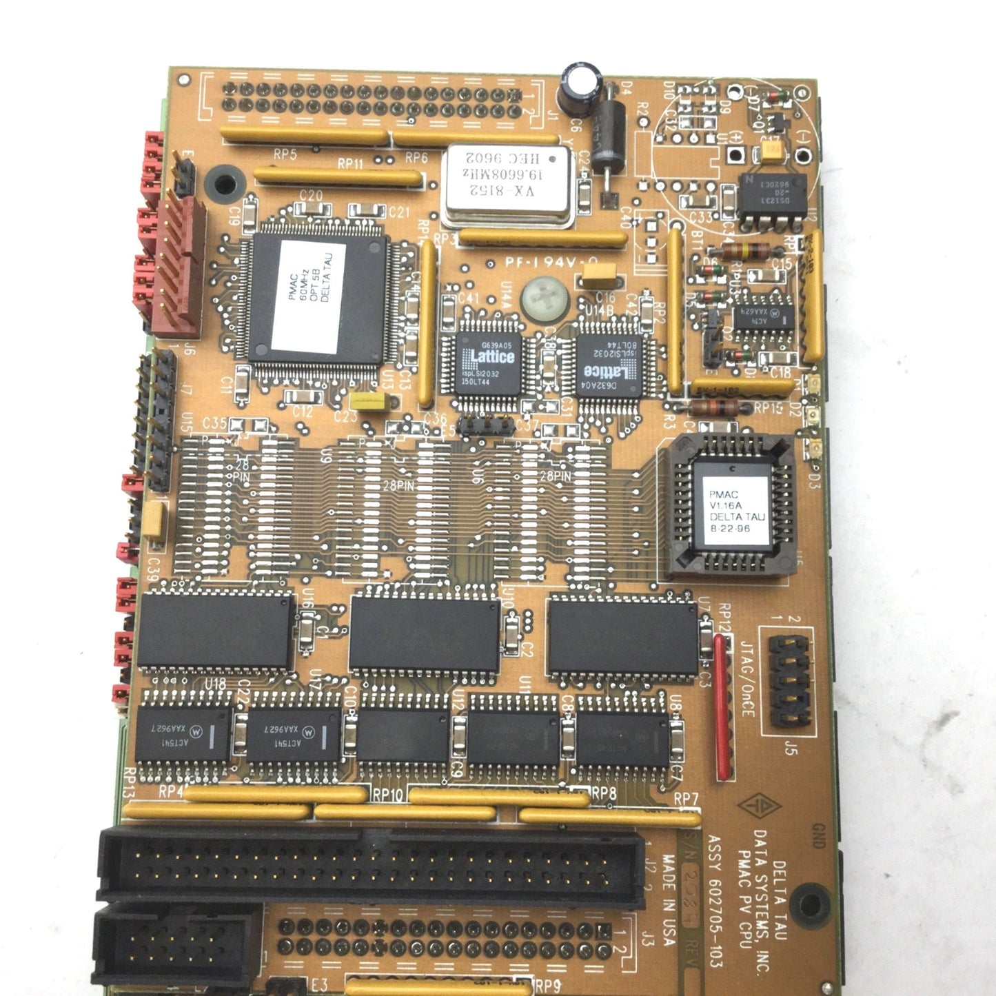 Used Delta Tau PMAC2-PC (DSP) Assy 602191-503 & PMAC PV CPU Assy 602705-103, V1.16A