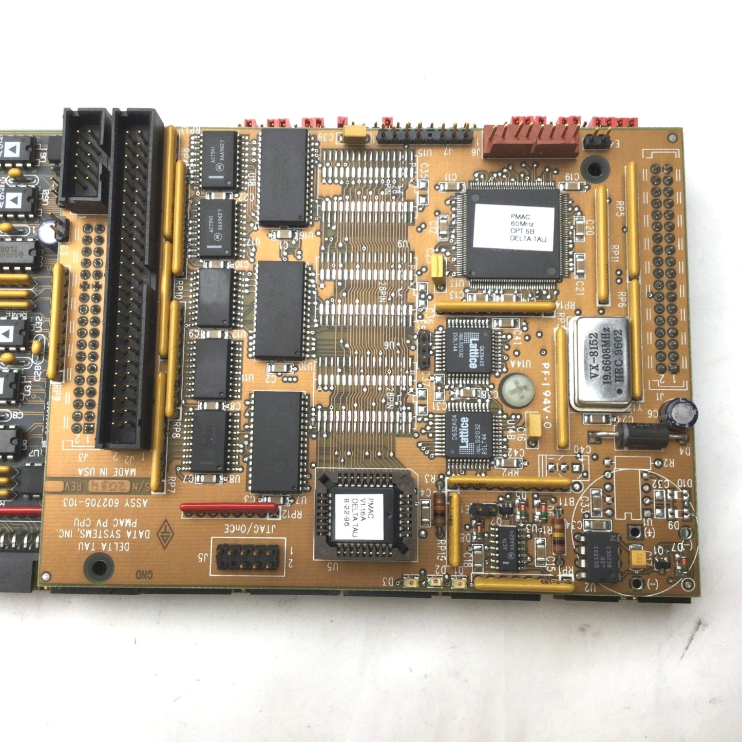 Used Delta Tau PMAC2-PC (DSP) Assy 602191-503 & PMAC PV CPU Assy 602705-103, V1.16A